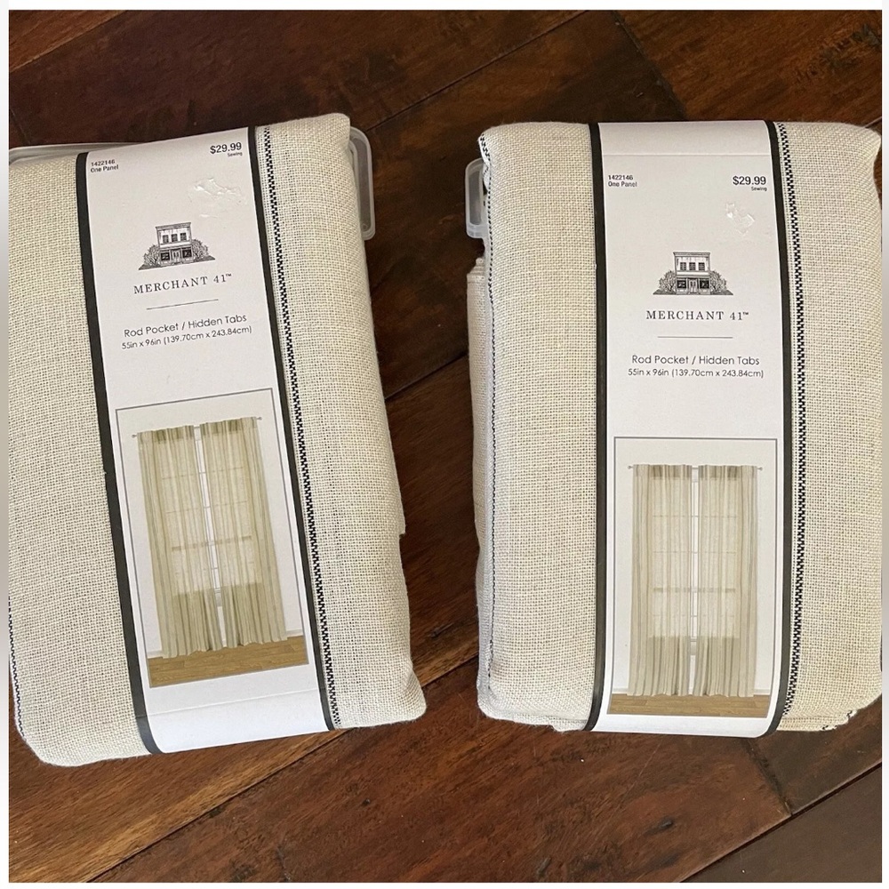 Set of 2- Merchant 41 curtain 55 x 96